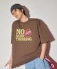 Lujeoseukeulleob No More Thinking Short Sleeve T-Shirt Brown
