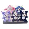 Plush Adorable Doll Keychain Featuring Stylish Stitch And Lina Bear Design In Colors Multiple