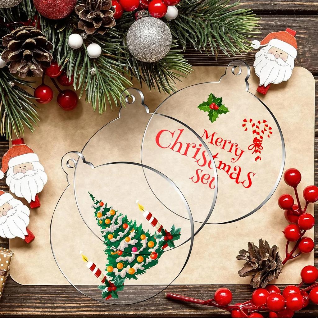 Christmas Pendant Diy Clear Decorations Drop Ornaments Transparent Tree Hanging Pendant For Christmas Celebration Christmas Tree