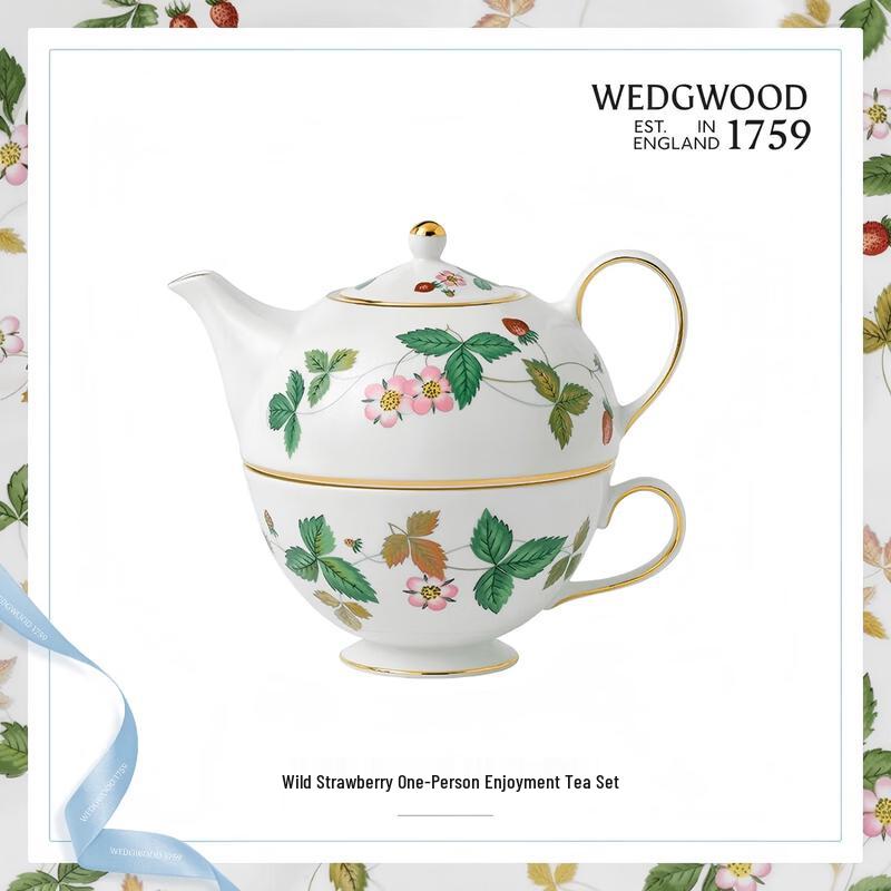 Wedgwood Wild Strawberry One-Person Tea Set