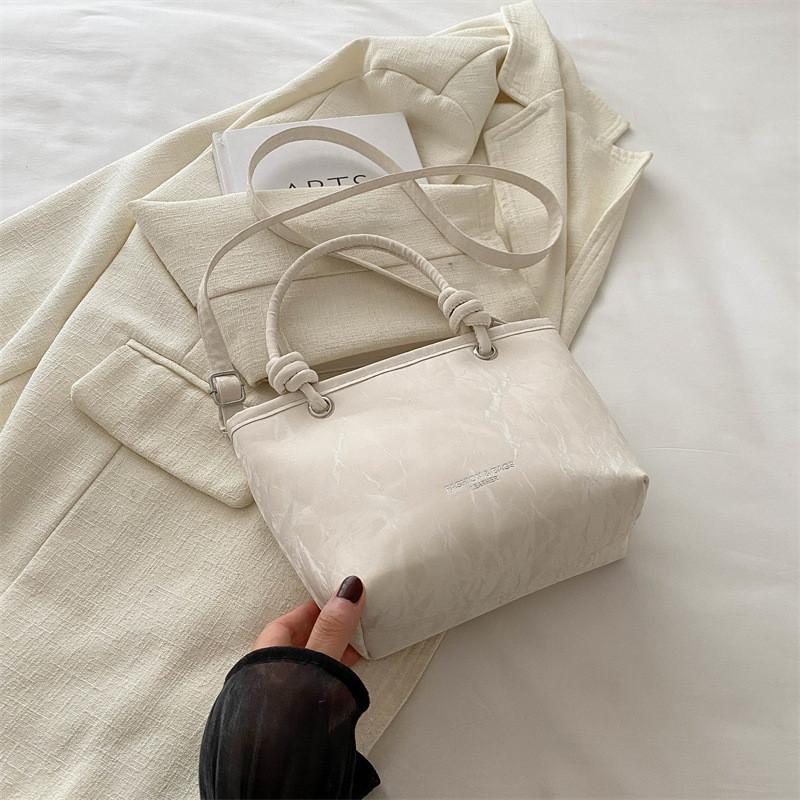 Trendy Korean Style Canvas Bucket Bag Summer 2024 Women's Small Fashion Handbag