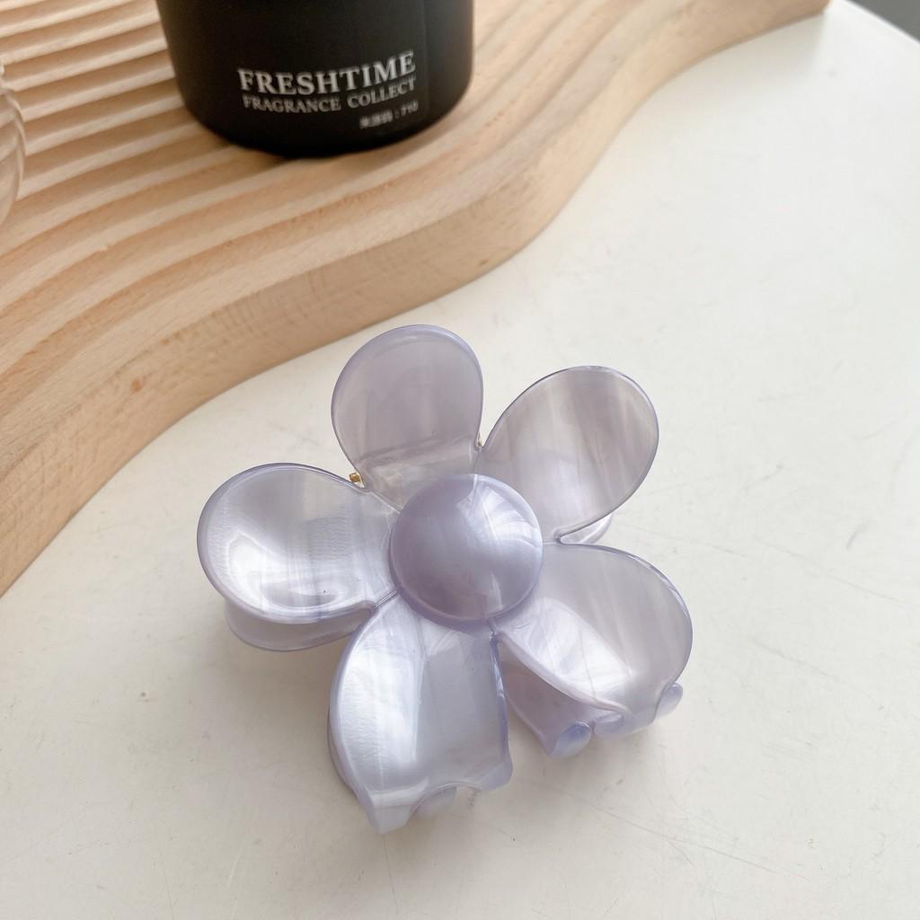 Elegant Korean Style Floral Hair Claw Clip Handmade Acetate Accessory For Women
