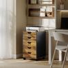 Five-Drawer Filing Cabinet - Rustic Brown