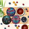 6 Piece Set of Dragonfly Art Coaster Set Non-slip Heat Resistant Perfect Choice for Home Decoration and Gifts