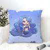 Pillow Case Cotton Linen Fabric Square Zipper Pillowcase Home Decorative Living Room Comic Anime M-Mermaid Melody Pichi Pichi 4