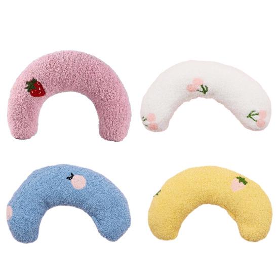 U-Shaped Pet Pillow Cat Sleep Pillow Soft Plush Neck Support Cushion Pet Snuggle Pillow for Puppies Kittens