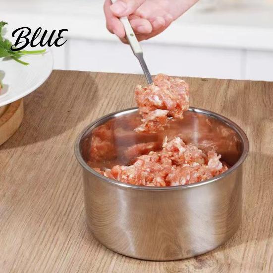 Round Food Shaper Tool Stainless Steel Meatball Maker 6/12-Hole Manual Meat Press Mold for Homemade Falafel Beef Pork Fish Balls Non-Stick
