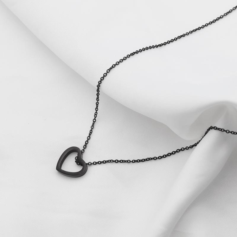 18k Vergoldete Edelstahl-Herzkette für Damen - Nicht verblassende Sommer-Stil Schlüsselbeinkette