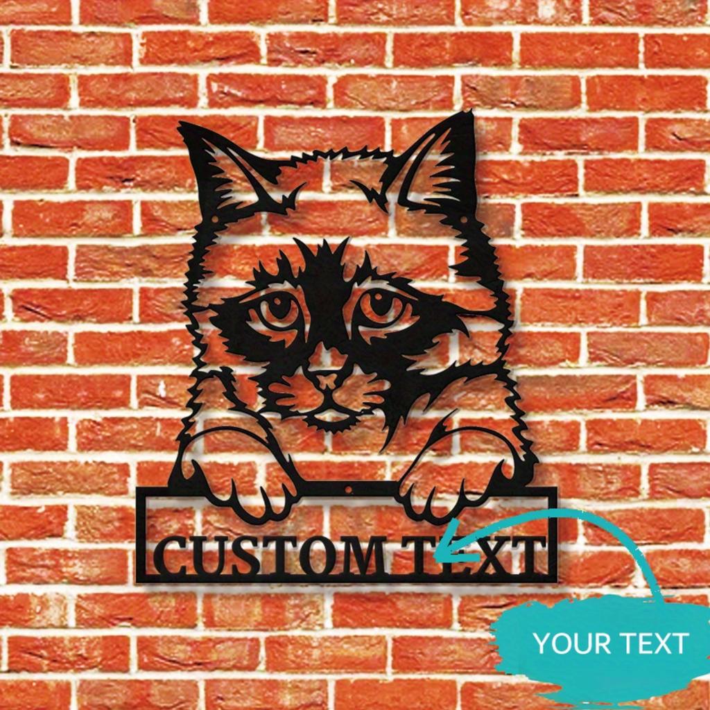 Custom Birman Cat Metal Tin Sign, Classic Wall Art Decor, Personalized Name Plate