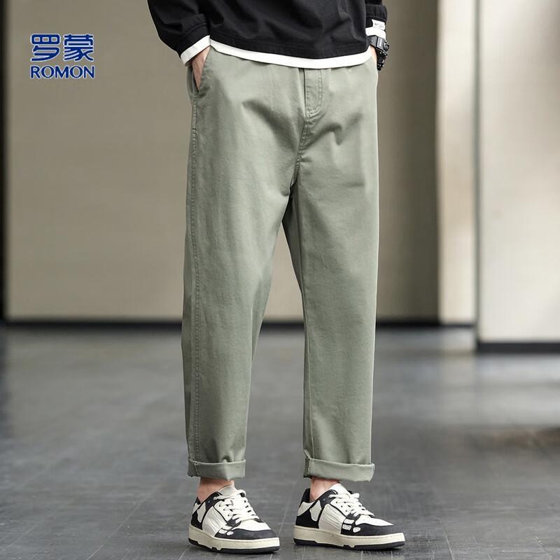 

Luo Meng Men s YKK Zipper Summer Casual Straight Leg Pants 2XL
