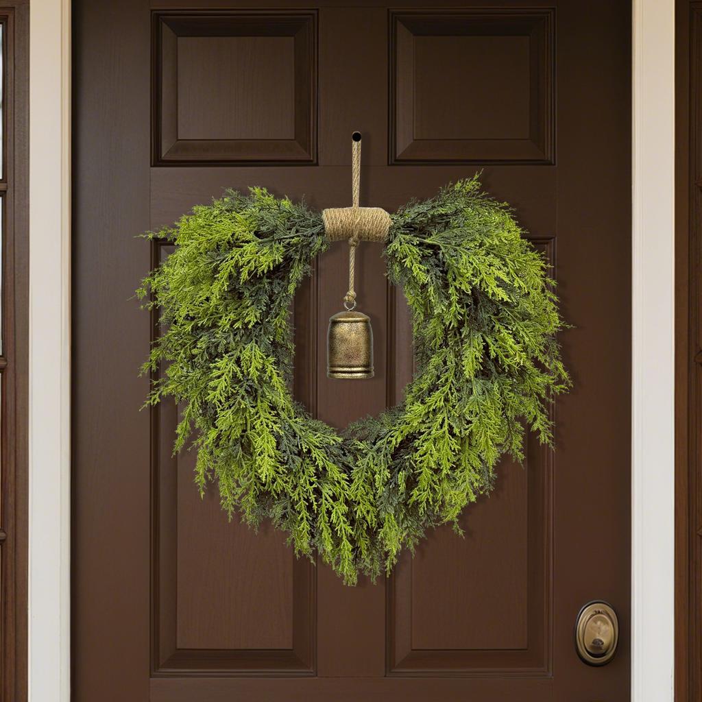 Christmas Decoration Artificial Christmas Wreath For Front Door Bell Garland Wreath Bohemian Pine Garland Door Hanging Window