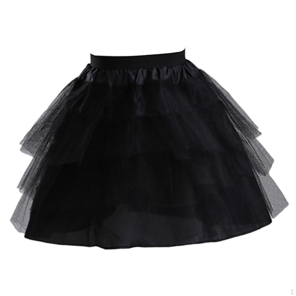 Petticoat Lightweight Flower Girl Crinoline Underskirt Soft Yarn Elastic Waist Boneless Skirt