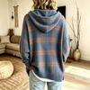 Women's Vintage Plaid Hooded Knit Sweater