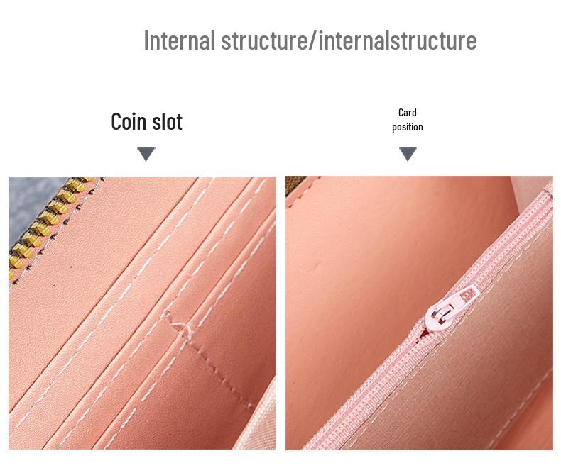 Women's Embroidered Long Wallet Clutch, 2024 Korean Summer/Autumn Edition, with Multi-Card Slots