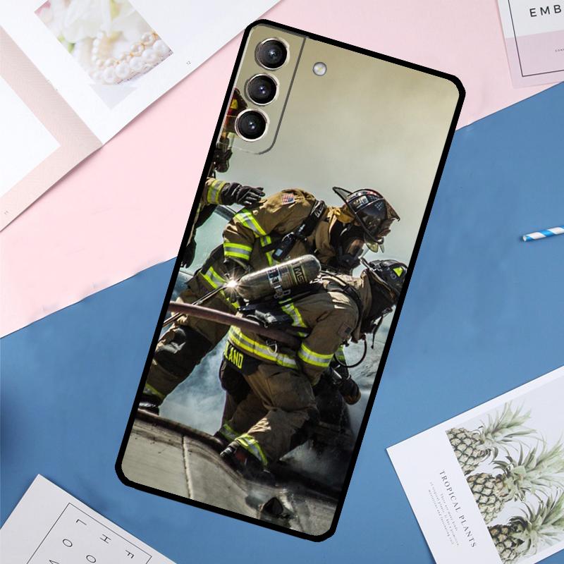 Fireman Firefighter Case For Samsung Galaxy S25 Ultra S21 S22 S23 S24 Ultra S9 S10 Plus S20 FE S25 FE Back Cover