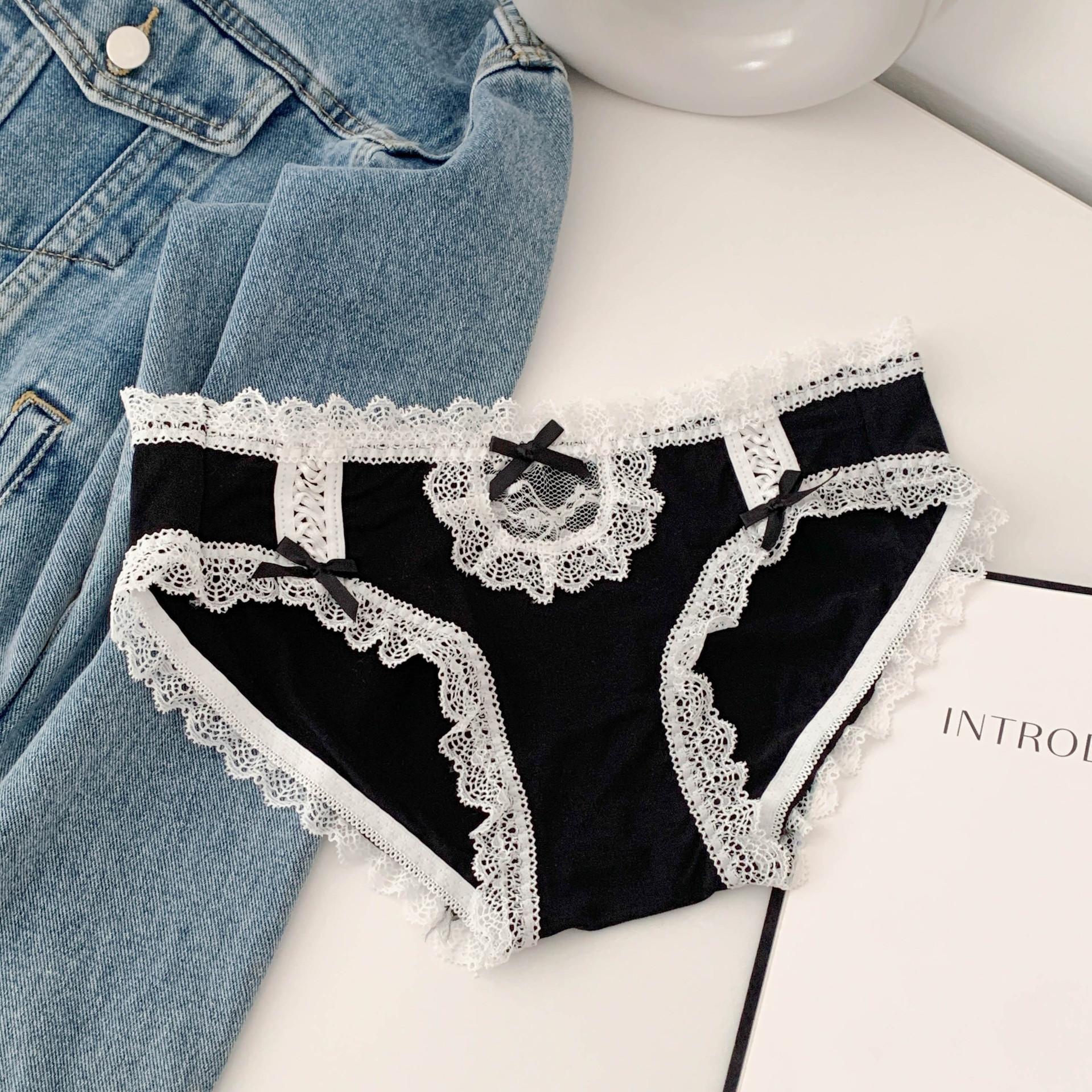 

Сексуальные женские трусики, кружевные трусики, черные женские трусики. One Size чёрный