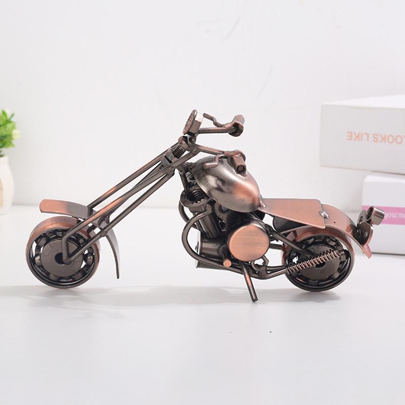 Motorcycle Model Decorations, Handmade Retro Motorcycle Statues, Iron Decorative Motorcycle Props, Home Decoration Props