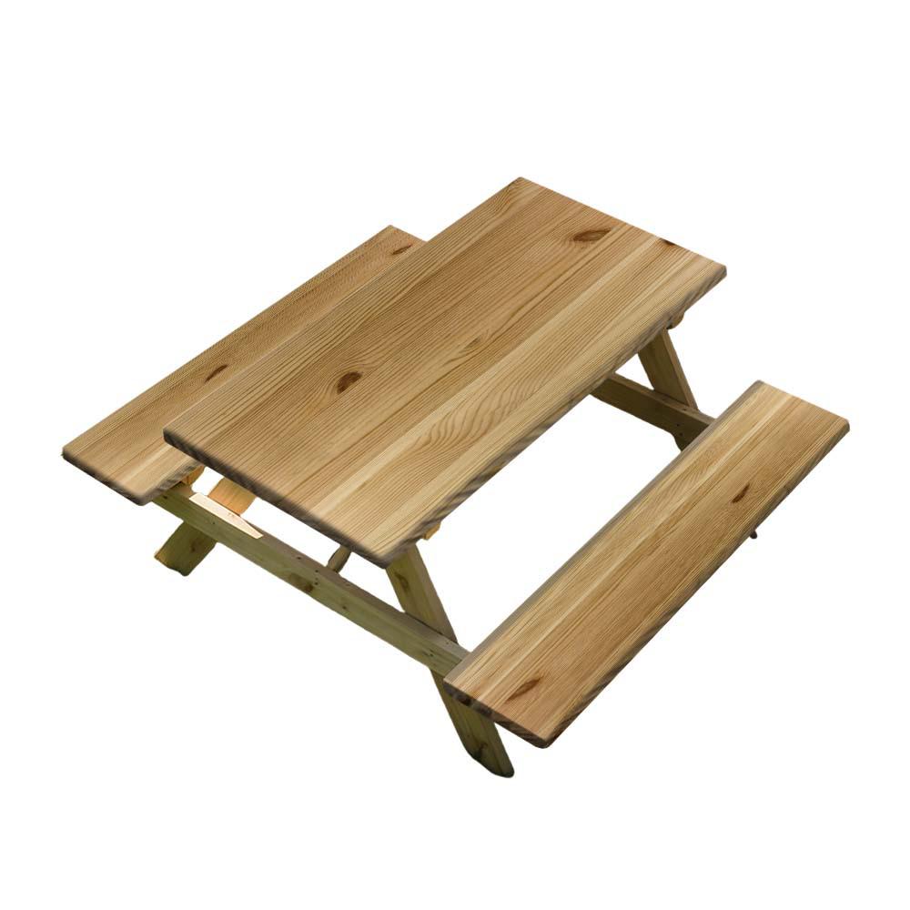 Elastic Wood Grain Outdoor Table and Chairs Cover Set (3-Piece)