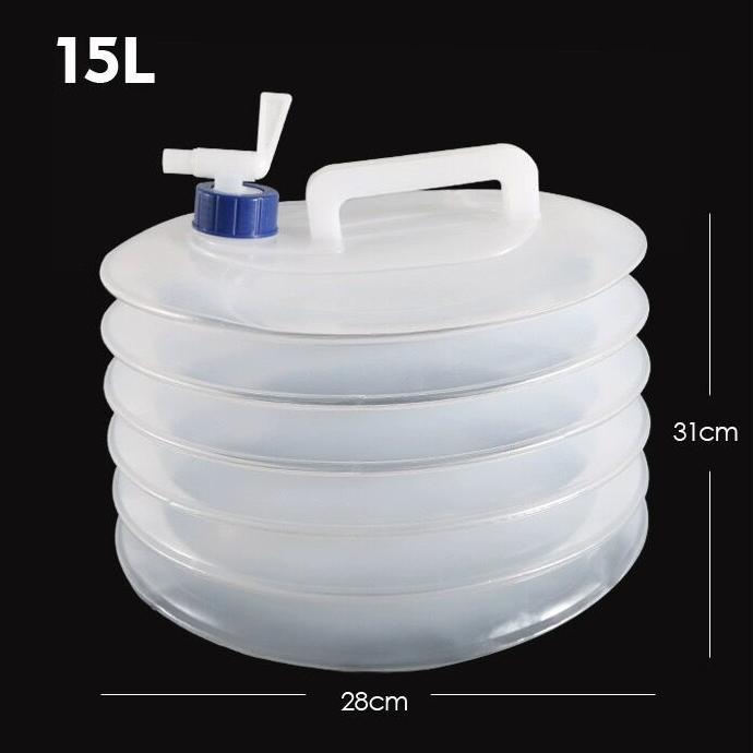 

5L-15L складная сумка для воды на открытом воздухе, складные контейнеры для воды для кемпинга, многофункциональная телескопическая бутылка для воды для питья 15L белый