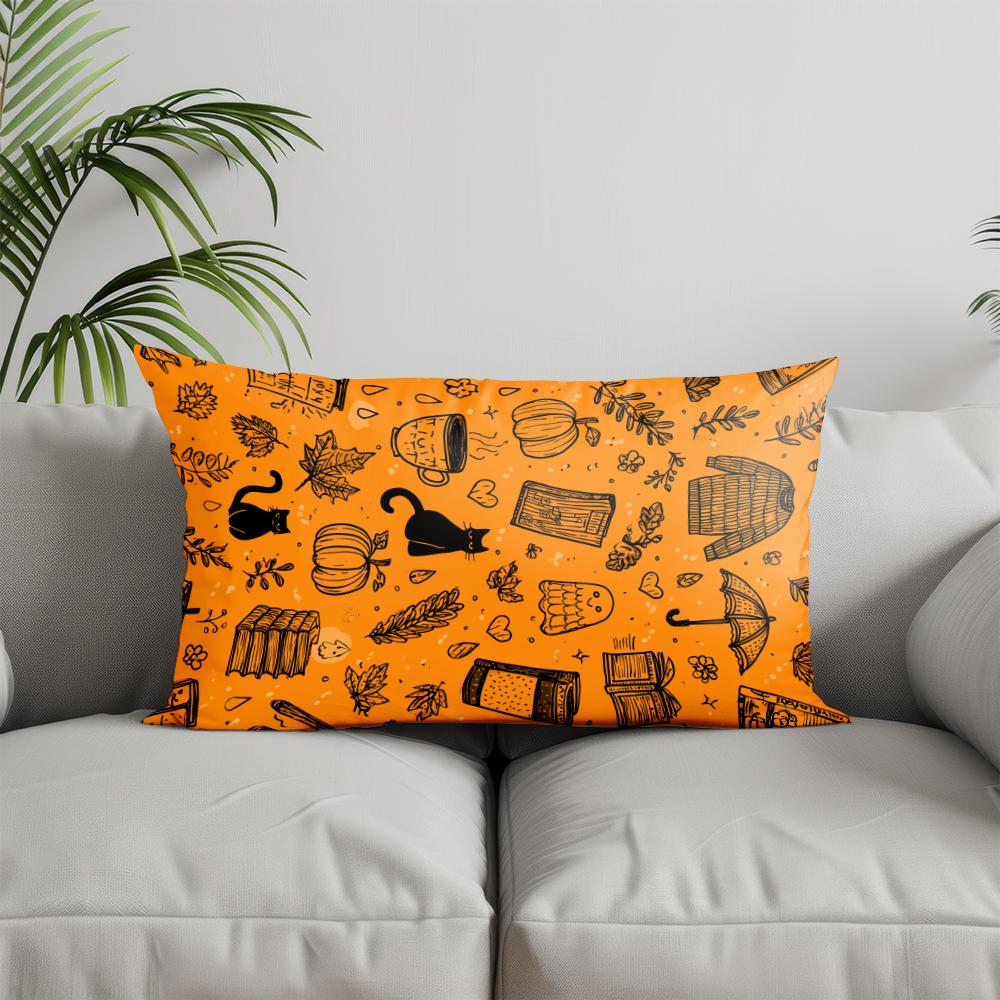 Home Decor Cute Halloween Fairy Pillowcase Suitable For Sofa Bedroom Car Pillow Cover Cushion Rectangular Back Cushion