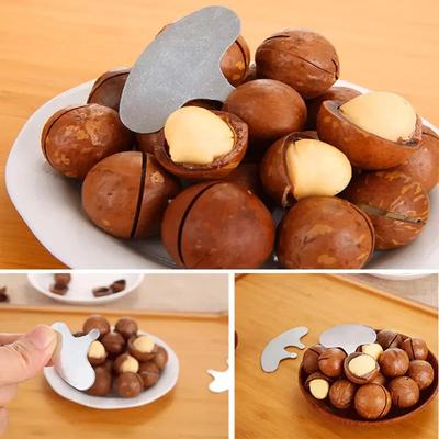 1-4 pz/set Mini Schiaccianoci Acciaio Inossidabile Apri Noci Macadamia Portatile Accessori da Cucina da Campeggio Strumenti per Noci