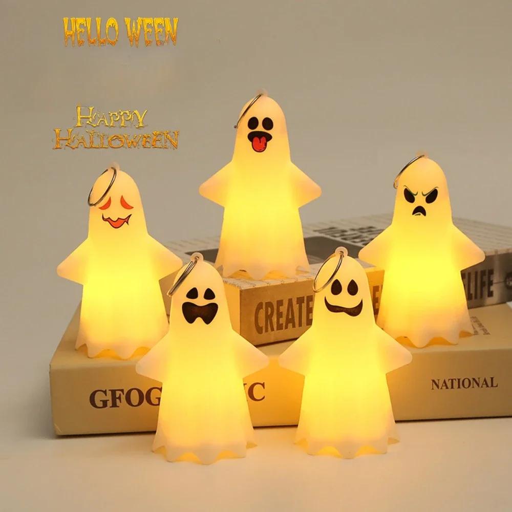 Halloween Ghost LED Light Hanging Ornament Ghost Lamp Pendant Home Table Decoration For Halloween Party Trick Or Treat Supplies