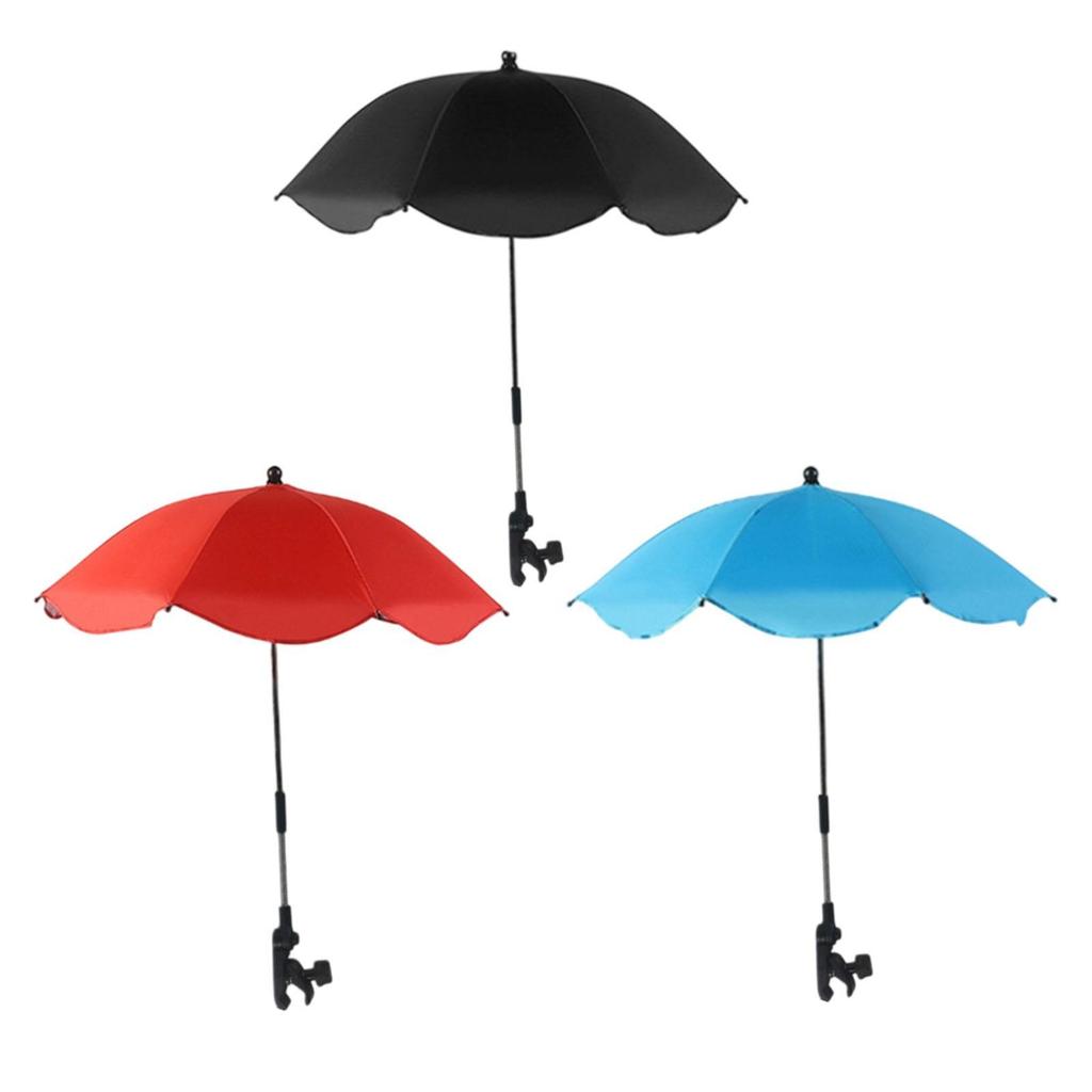 Beach Chair Umbrella with Adjustable Clamp Flexible for Garden Pool Backyard