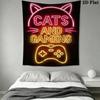 Cats and Games Pattern Home Decor Tapestry, Wall Hanging, Decorative RV Wall Cloth.MGT0918422