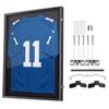 Trikot-Rahmen Vitrine, 92,5 x 71,8 x 4 cm, Sport-Trikot Schattenbox aus Holz mit 98% UV-Schutz PC-Panel und Aufhänger, Magnetverschluss, für Baseball