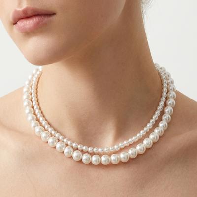 European and American Accessories Internet Celebrity Niche Multi-layer Pearl Necklace Fashion Temperament Beaded Choker Item