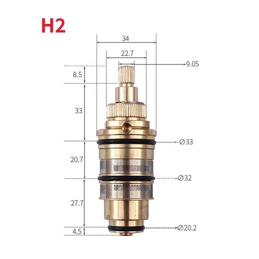 1PCS Brass Thermostatic Cartridge Temperature Control Valve Shower Bar Mixing Bathroom Accessories For Home Renovation