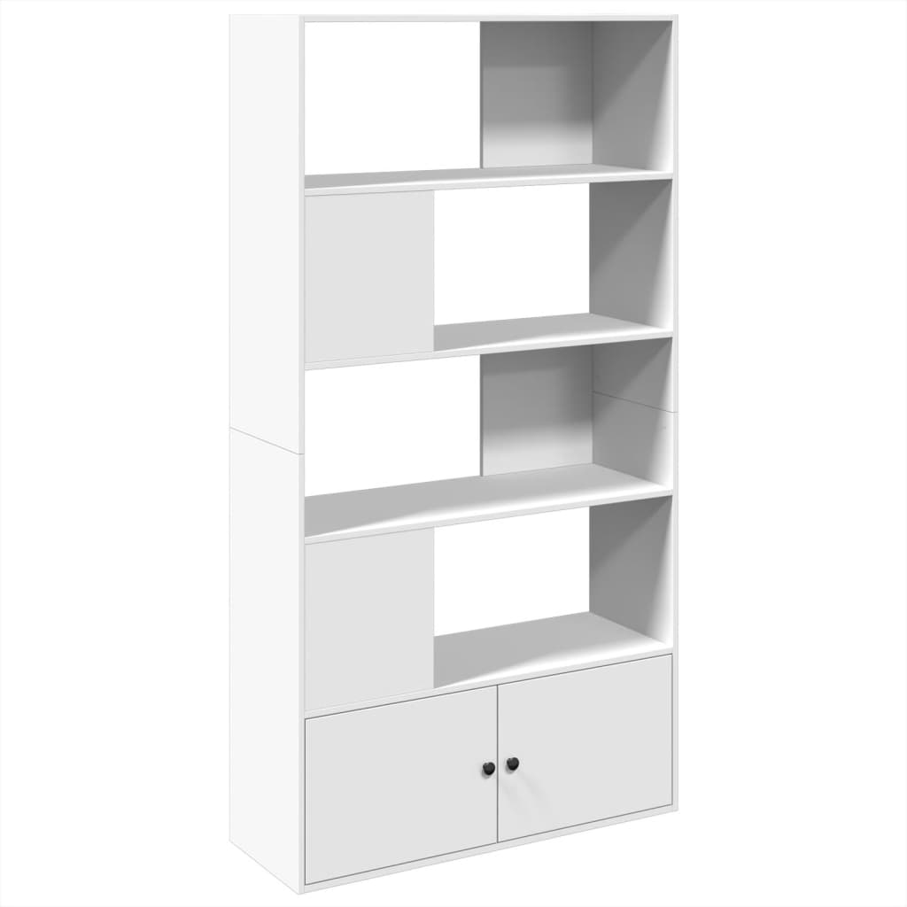 White Bookshelf 100 x 36 x 189 cm Engineered Wood