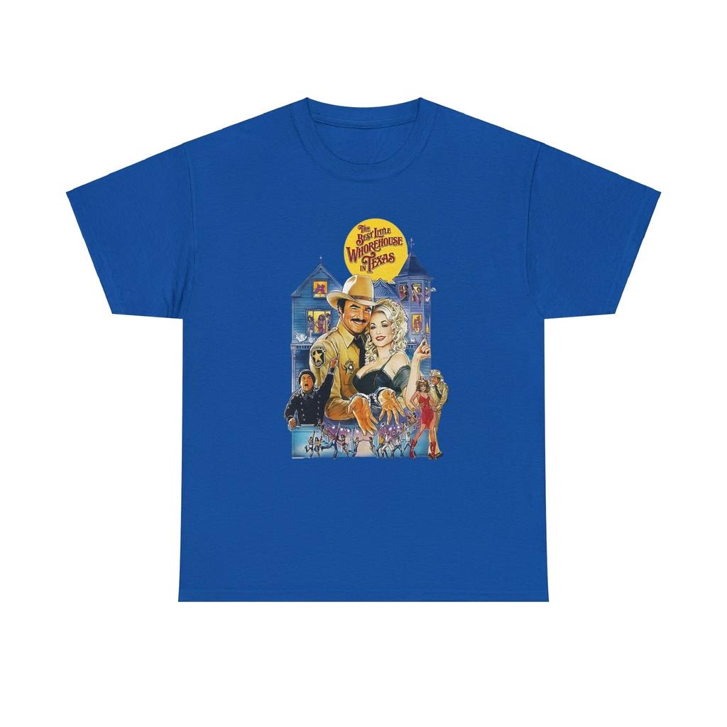 Bestes Kleines Freudenhaus in Texas Schweres Baumwoll-T-Shirt, Dolly Parton, Burt Reynolds
