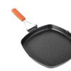 Steak Frying Pan Cookware Thickened Lightweight Nonstick Skillet with Foldable Handle for Kitchen