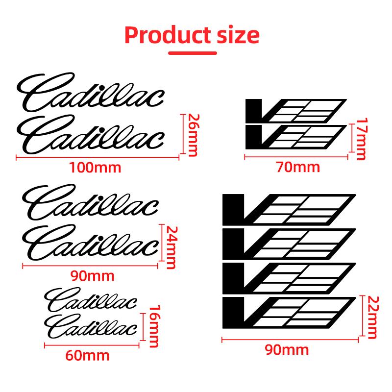 6 Pezzi Adesivi Pinze Freno Auto Scritte Decalcomanie Veicolo Accessori Per Cadillac ATS BLS CT4 CT5 XT5 XT6 XTS SLR SRX STS