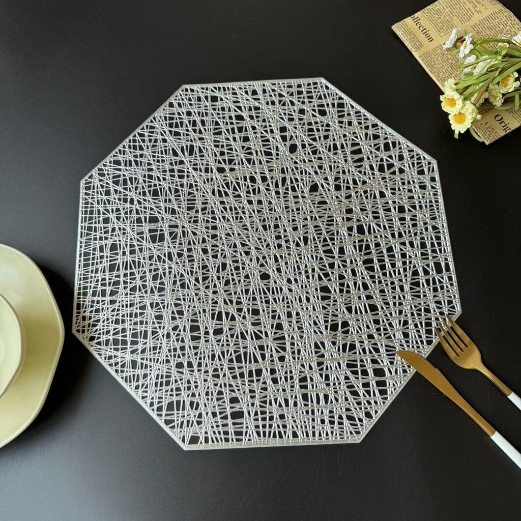 Octagonal Heat Insulation Anti-Slip Placemat: Creative PVC Table Mat & Coaster