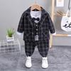 Boys' Spring-Autumn Dress Suit: Three-Piece Outfit for Ages 0-5 Years
