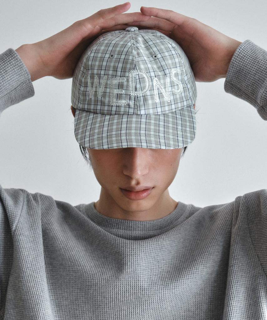 Wednesday Oasis Wends Stitch Ball Cap_Green Check(W26Acc03)
