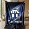 Personalisierbare Flanell-Kuscheldecke, Leichte Gemütliche Bett-Sofadecke FC Zürich