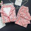 2025 Women's Autumn Cartoon Fleece Pajamas: Long Sleeve, Long Pants, Sweet Style, Comfortable for Home or Outside Wear