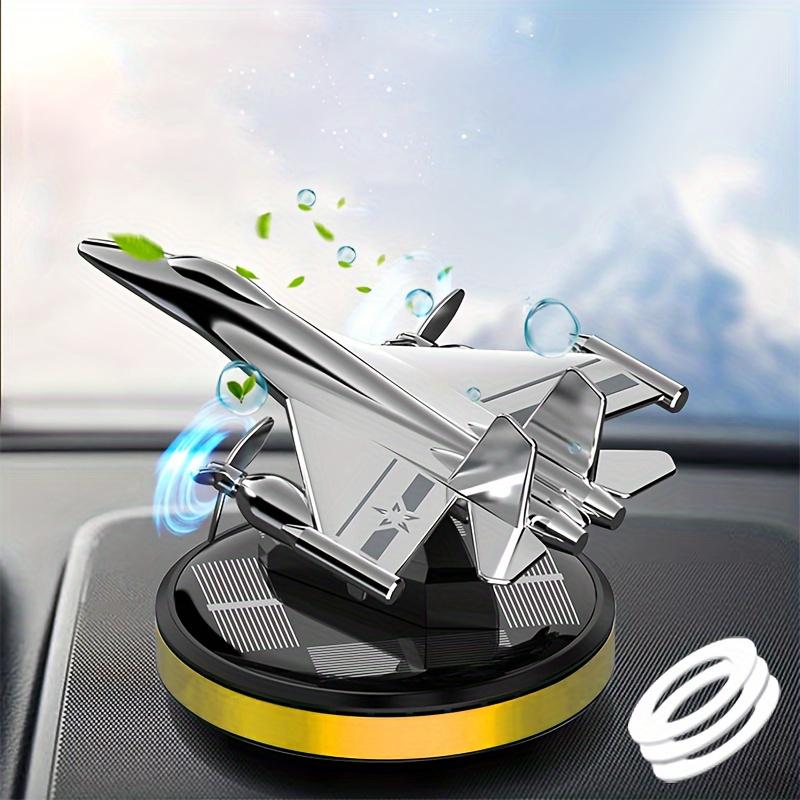 1pc Solar Rotating Car Aromatherapy Ornament, Car Perfume Interior Fighter Ornament Decoration Supplies