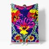 Vibrant Floral Print Blanket - Large Soft Throw Blanket for Sofa Bed Decoration Decorative Throw Blanket