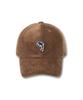 DOLPHIN WAVE APPAREL Dolphin Embroidered Patch Corduroy Ball Cap Camel