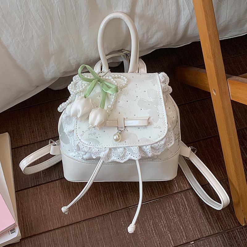 Schoolbag Sweet Girl Niche Lace Women's Backpack 1011 New Versatile Backpack Exquisite Mini Schoolbag
