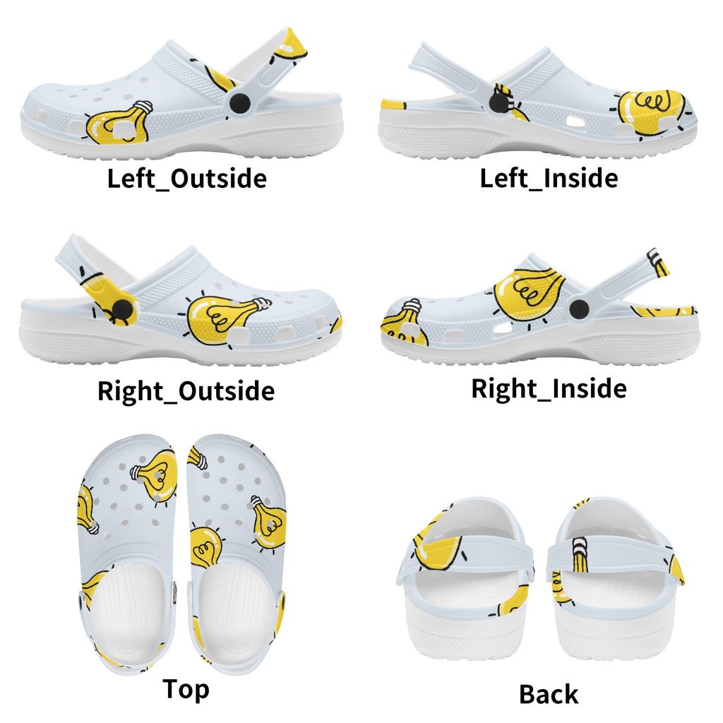 Summer Printed EVA Clogs for Women Men Flexible Lightweight Slip On Casual Shoes Soft Sole Summer Sandals Indoor Outdoor Wear