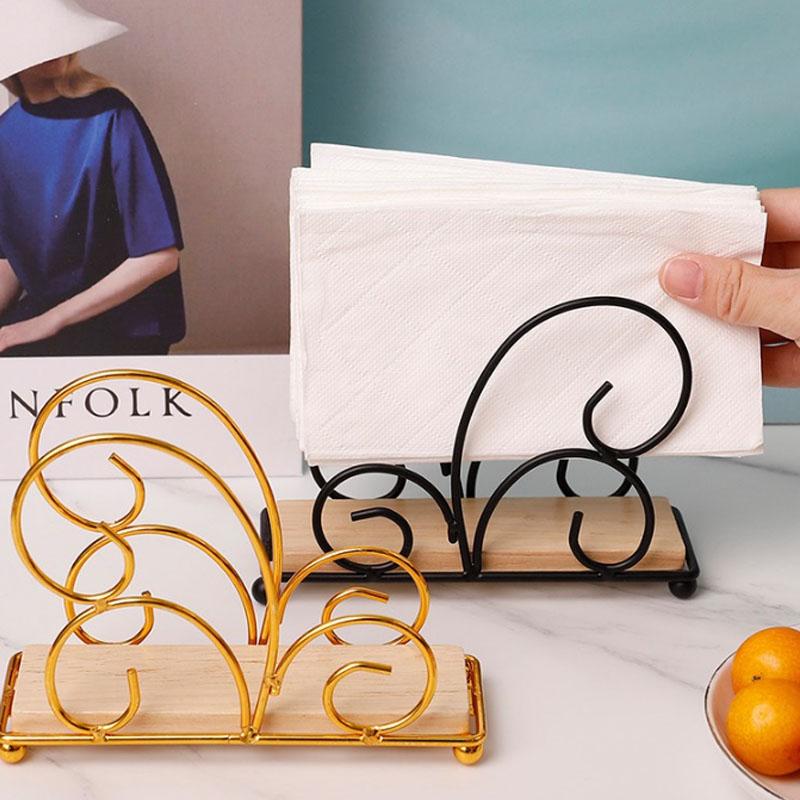Nordic Cloud-Shaped Napkin Holder 3D Wrought Iron Hollow-Out Tissue Stand for Hotel Restaurant Decor