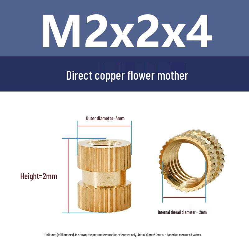 M1-M10 Knurled Brass Heat Insert Nut for Injection Molding