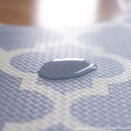 OKA Schnellwisch-Toilettenmatte, ca. 55cm x 60cm, Grau (marokkanisch) (Abwischbares PVC)