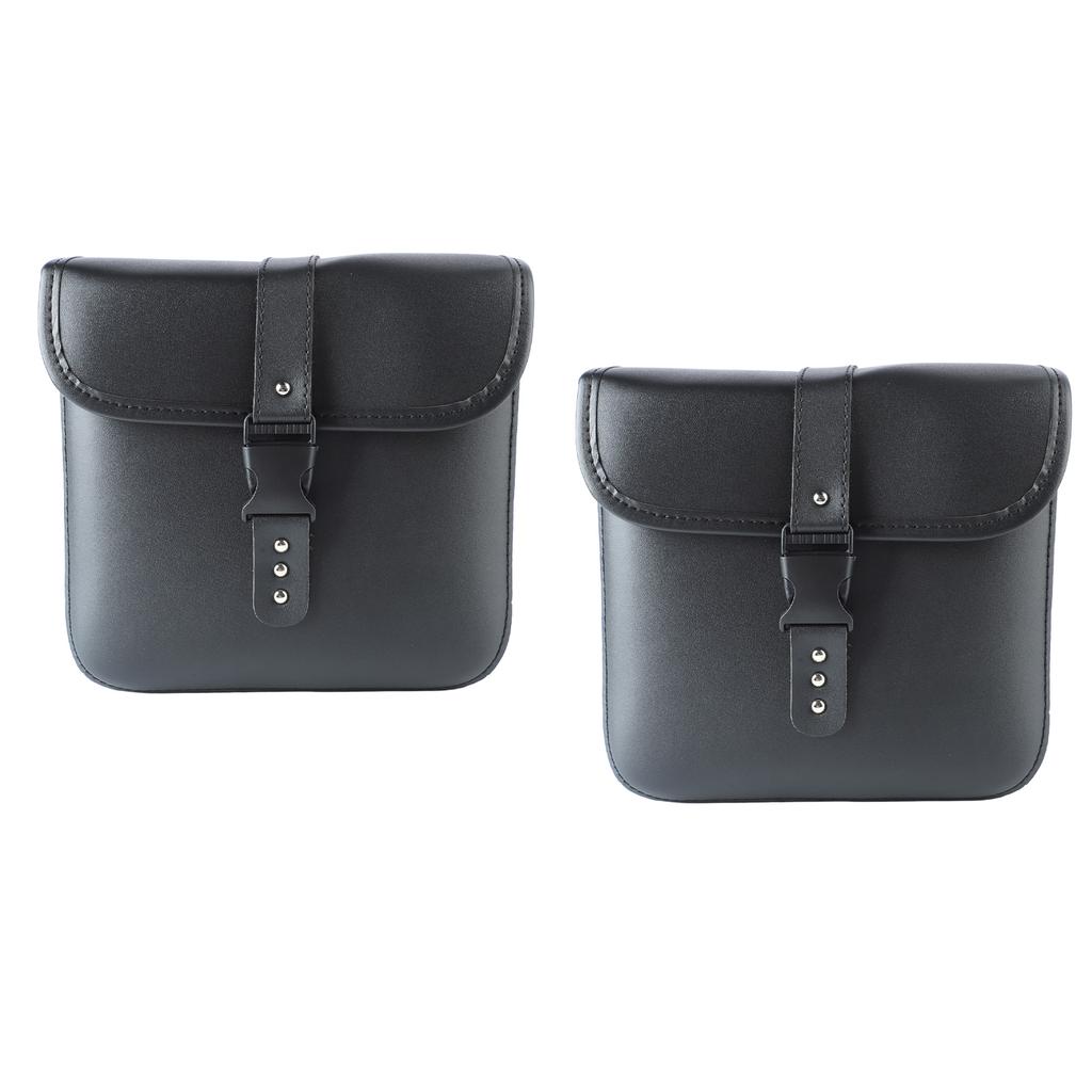 1Pair Motorcycle Saddlebags Waterproof Wear Resistant PU Leather Side Tool Bag for Motorbike