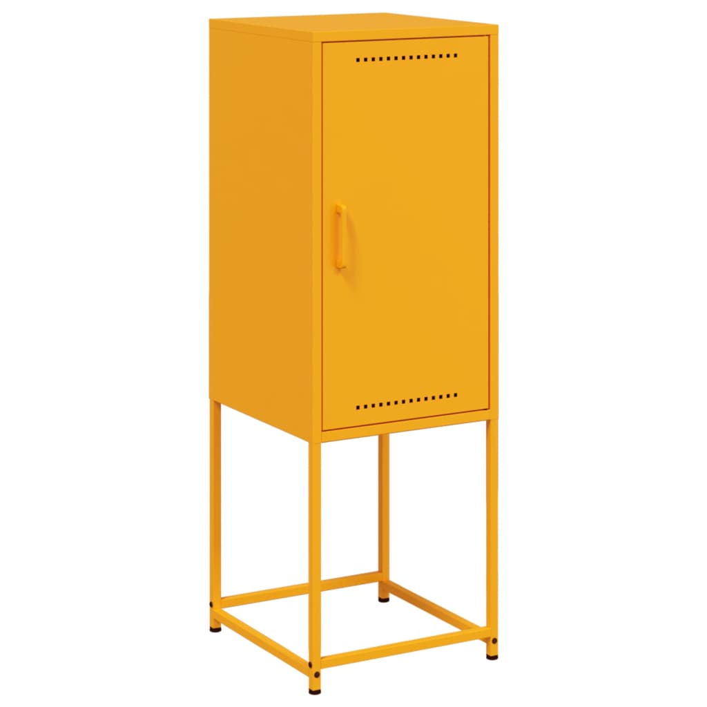 Highboard Mustard Yellow 36 X 39 X 107 Cm Steel